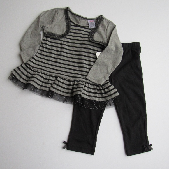 Swiggles Baby Girls Striped Tunic Top and Leggings - Picture 1 of 8